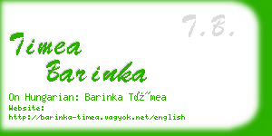 timea barinka business card